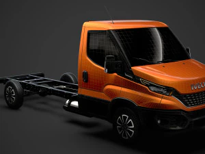iveco dailysingle cab l4 chassis 2020 3D Model