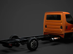 iveco dailysingle cab l4 chassis 2020 3D Model