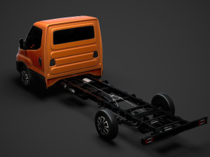 iveco dailysingle cab l4 chassis 2020 3D 모델