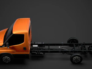 iveco dailysingle cab l4 chassis 2020 3D Model
