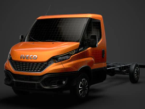iveco dailysingle cab l4 chassis 2020 3D Model