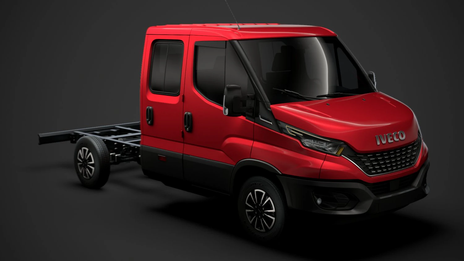 iveco daily crew cab l2 chassis 2020 3D Model .c4d .max .obj .3ds .fbx .stl .blend 