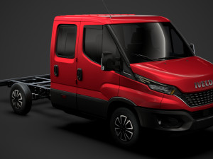 iveco daily crew cab l2 chassis 2020 3D Model