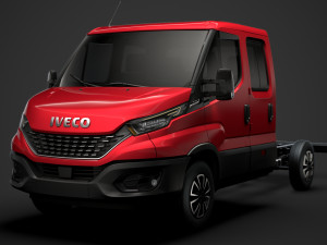 iveco daily crew cab l2 chassis 2020 Modelo 3D