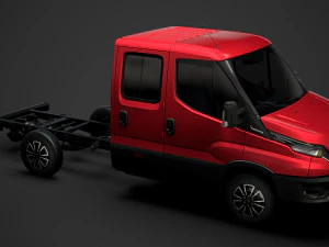 iveco daily crew cab l2 chassis 2020 3D Model