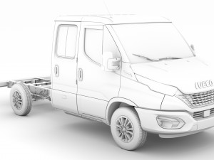 iveco daily crew cab l2 chassis 2020 Modelo 3D
