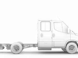 iveco daily crew cab l2 chassis 2020 Modelo 3D