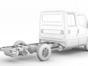 iveco daily crew cab l2 chassis 2020 3D Model