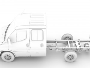 iveco daily crew cab l2 chassis 2020 Modelo 3D