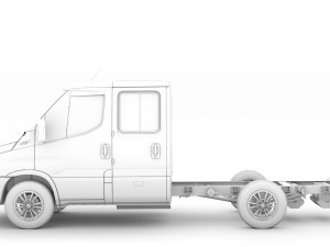 iveco daily crew cab l2 chassis 2020 Modelo 3D