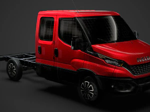 iveco daily crew cab l2 chassis 2020 3D Model
