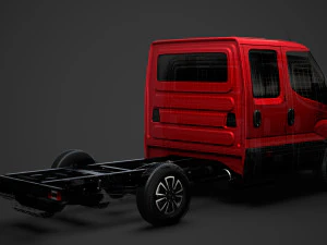 iveco daily crew cab l2 chassis 2020 3D Model