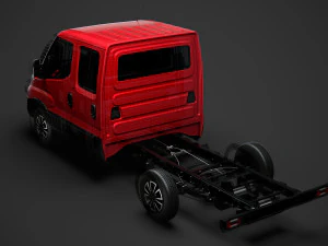 iveco daily crew cab l2 chassis 2020 3D Model