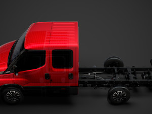 iveco daily crew cab l2 chassis 2020 Modelo 3D