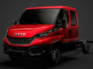 iveco daily crew cab l2 chassis 2020 Modelo 3D