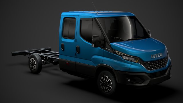 iveco daily crew cab l3 chassis 2020 3D Model .c4d .max .obj .3ds .fbx .stl .blend 
