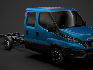 iveco daily crew cab l3 chassis 2020 3D Model