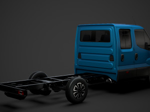iveco daily crew cab l3 chassis 2020 3D Model