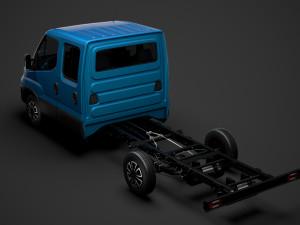 iveco daily crew cab l3 chassis 2020 3D Model