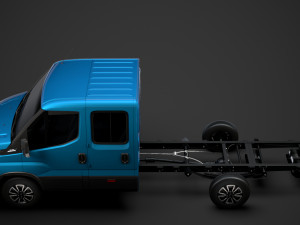 iveco daily crew cab l3 chassis 2020 3D Model