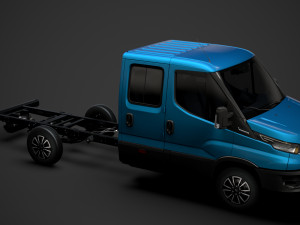 iveco daily crew cab l3 chassis 2020 3D Model