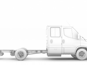 iveco daily crew cab l3 chassis 2020 3D Model