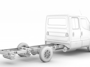 iveco daily crew cab l3 chassis 2020 3D Model