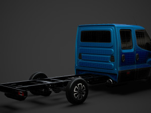 iveco daily crew cab l3 chassis 2020 3D Model