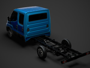 iveco daily crew cab l3 chassis 2020 3D Model