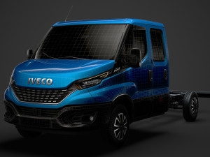 iveco daily crew cab l3 chassis 2020 3D Model