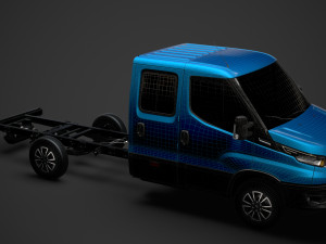 iveco daily crew cab l3 chassis 2020 3D Model