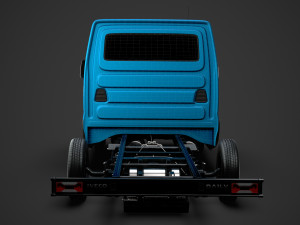 iveco daily crew cab l3 chassis 2020 3D Model