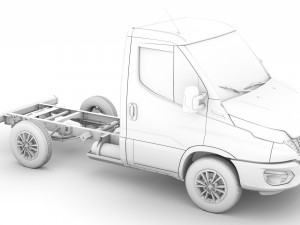 iveco daily single cab l1 chassis 2020 3D मॉडल