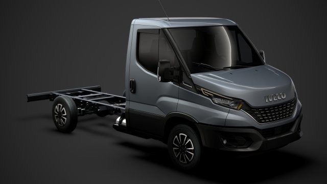 iveco daily single cab l2 chassis 2020 3D 模型 .c4d .max .obj .3ds .fbx .stl .blend 
