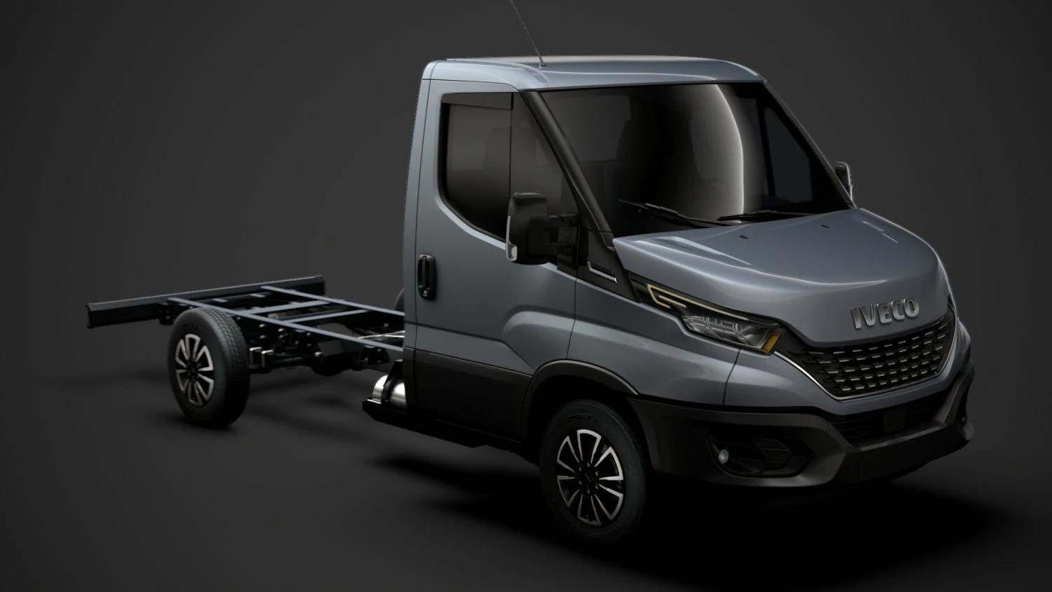 iveco daily single cab l2 chassis 2020 3D Model .c4d .max .obj .3ds .fbx .stl .blend 