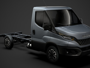 iveco daily single cab l2 chassis 2020 3D Model