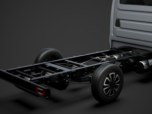 iveco daily single cab l2 chassis 2020 3D 模型