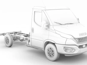 iveco daily single cab l2 chassis 2020 3D Model