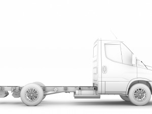 iveco daily single cab l2 chassis 2020 3D 模型