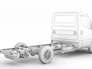 iveco daily single cab l2 chassis 2020 3D Model