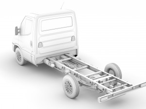 iveco daily single cab l2 chassis 2020 3D 模型