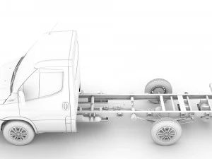 iveco daily single cab l2 chassis 2020 3D Model