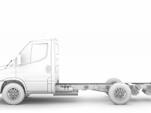 iveco daily single cab l2 chassis 2020 3D 模型