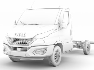 iveco daily single cab l2 chassis 2020 3D 模型
