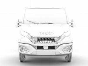 iveco daily single cab l2 chassis 2020 3D 模型