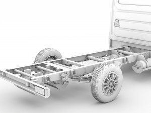 iveco daily single cab l2 chassis 2020 3D 模型