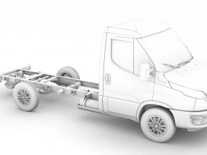 iveco daily single cab l2 chassis 2020 3D Model