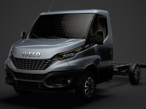 iveco daily single cab l2 chassis 2020 3D 模型