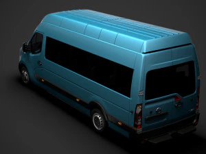 nissan nv 400 l4h3 minibus 2020 3D Model
