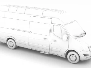 nissan nv 400 l4h3 minibus 2020 3D Model